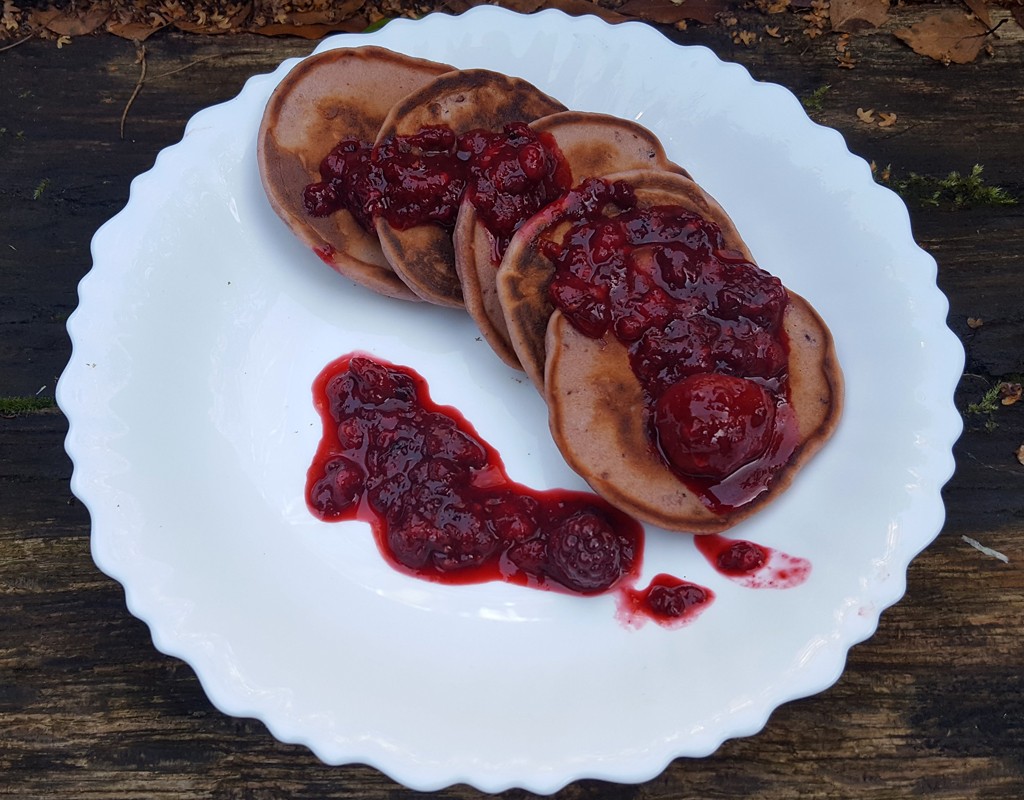 Berries & cream gluten-free pancakes