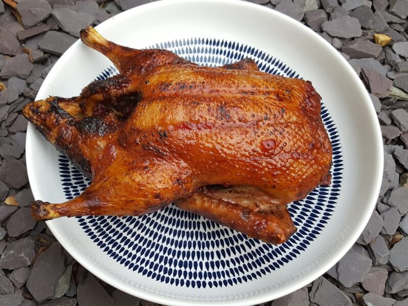 Roast Duck With Cranberry Glaze