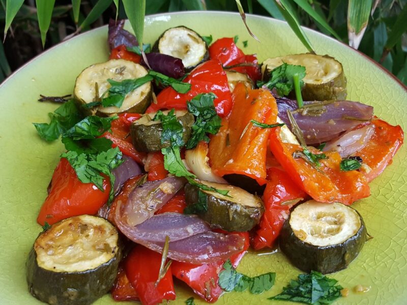 Rosemary & garlic roasted vegetables