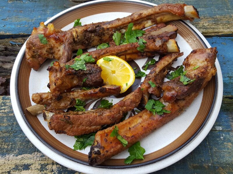 Slow-roasted Rosemary spare ribs