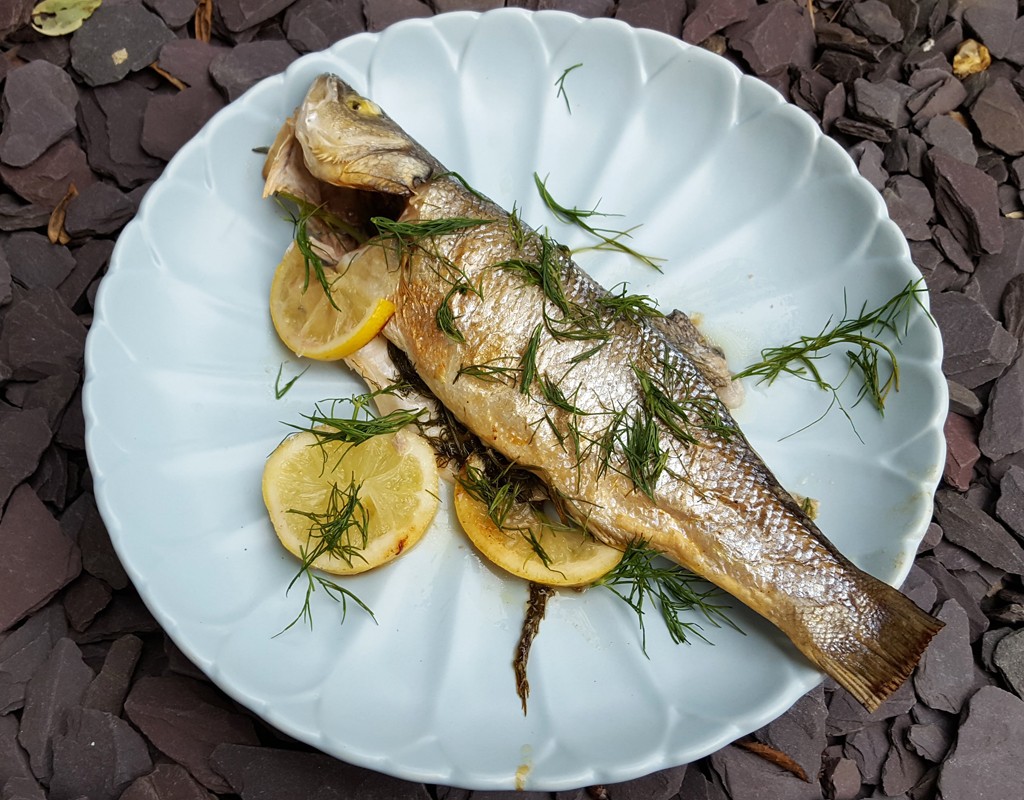 Zesty Baked Sea Bass