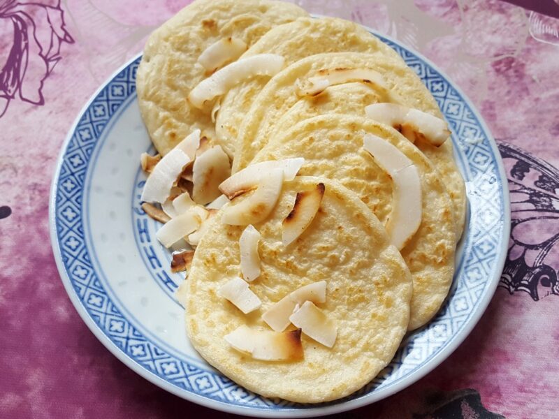 Coconut and lime pancakes