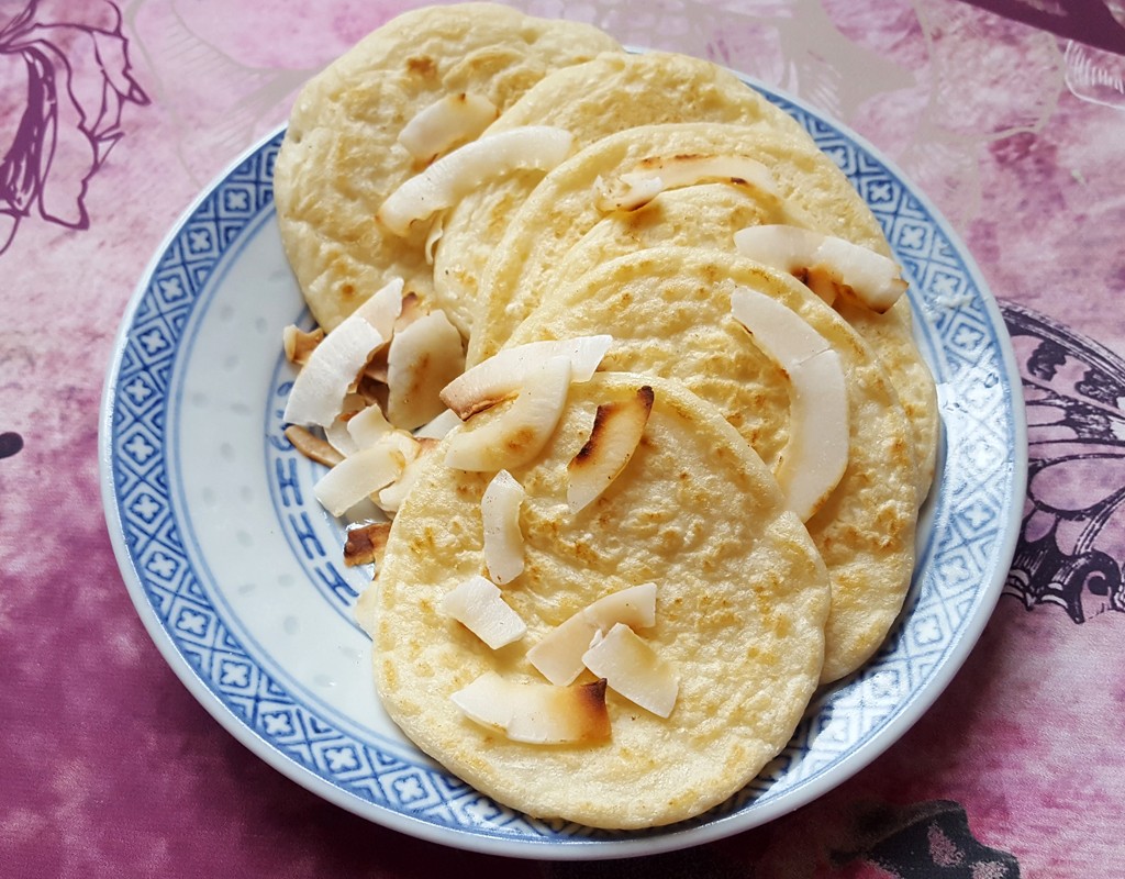 Coconut and lime pancakes