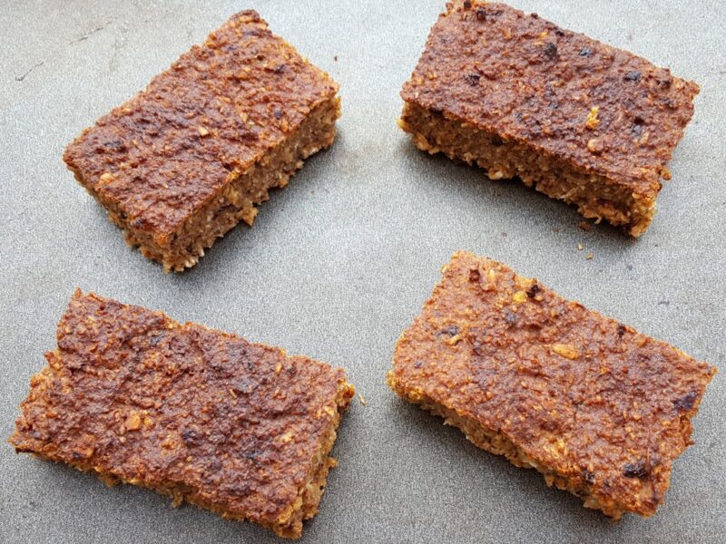 Prune and walnut oat bars