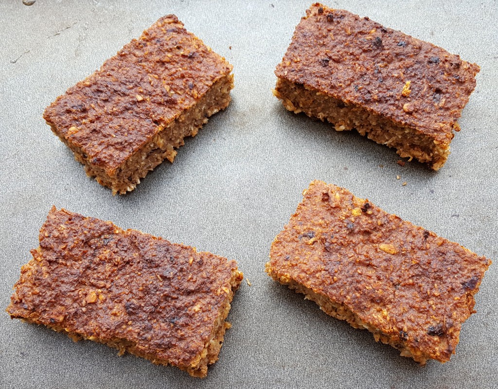 Prune and walnut oat bars