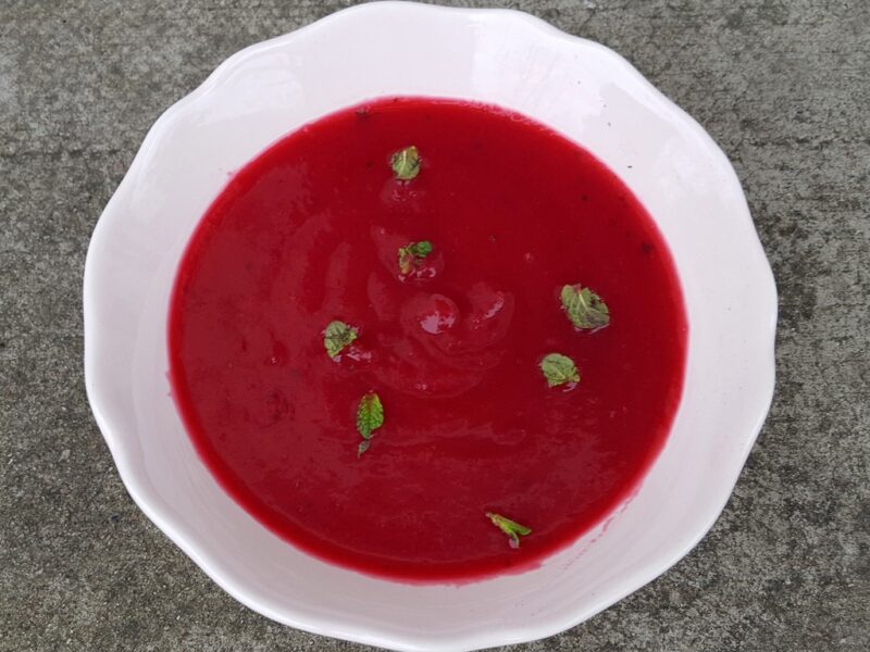 Celeriac, Beetroot and Potato Soup