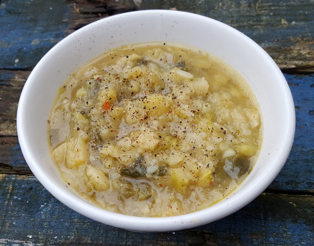 Celeriac, cabbage and potato soup