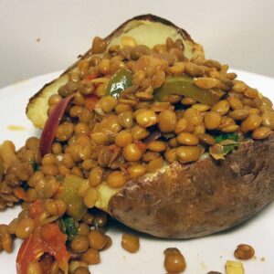 Lecso with lentils