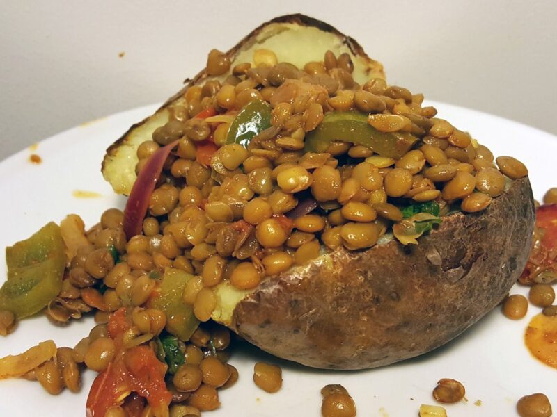 Lecso with lentils