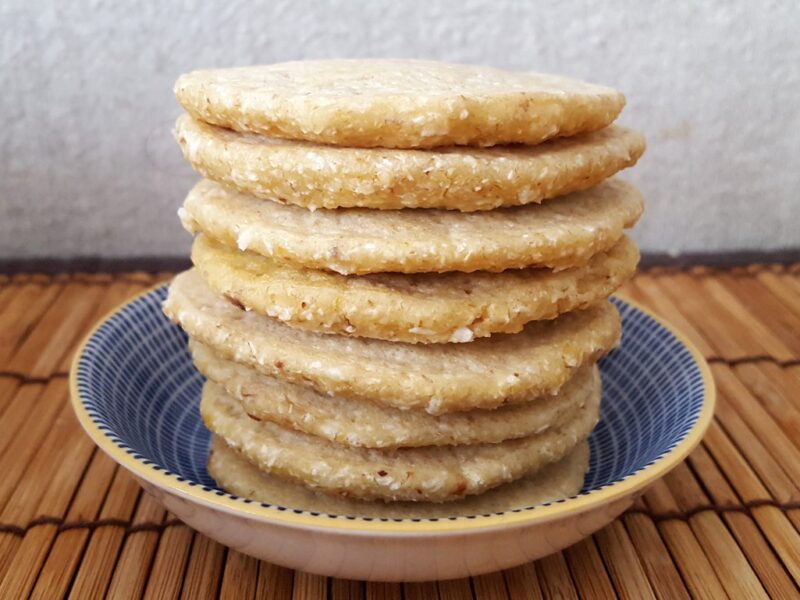 Zesty coconut and almond oaty pancakes