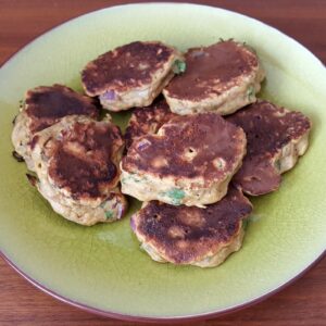 Roasted Aubergine fritters