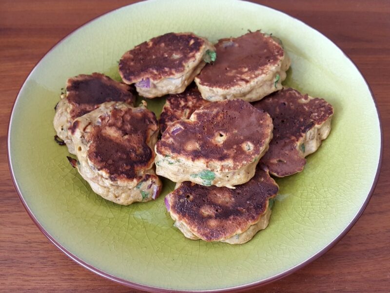 Roasted Aubergine fritters