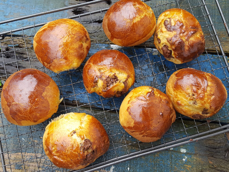 Chocolate Brioche buns