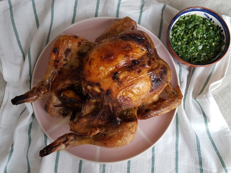 Roasted chicken with lemon and coriander