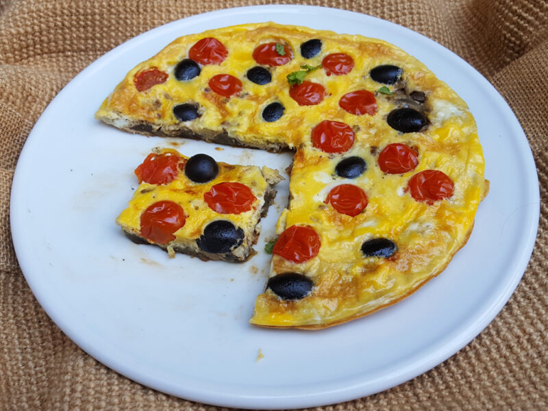 Roasted Aubergine frittata