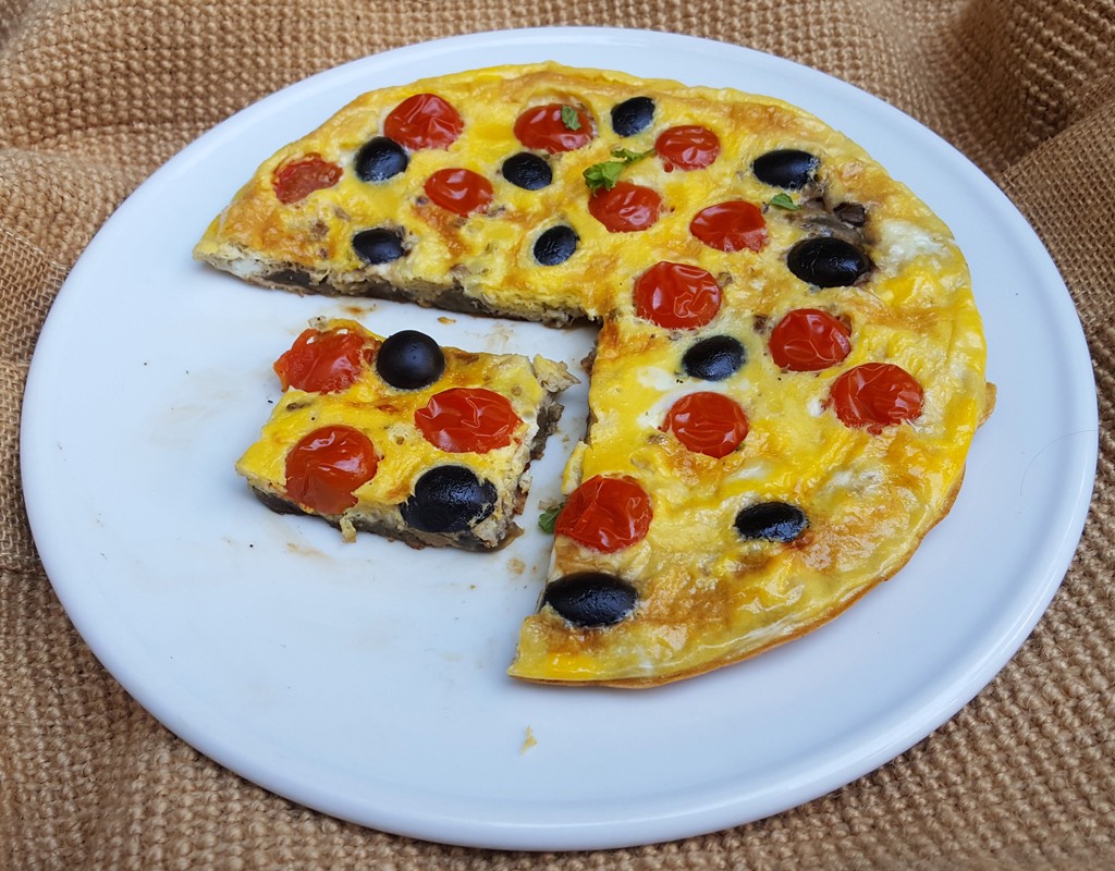 Roasted Aubergine frittata