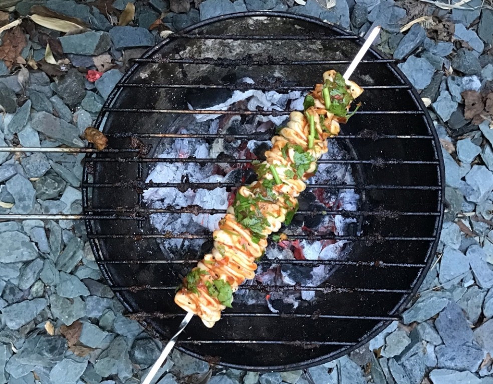 Barbecued Harissa squid