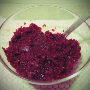 Beetroot salsa with capers