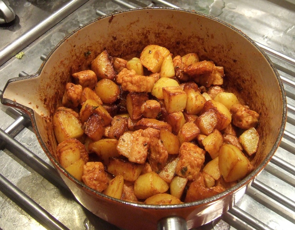 Brasso pork and potato fry