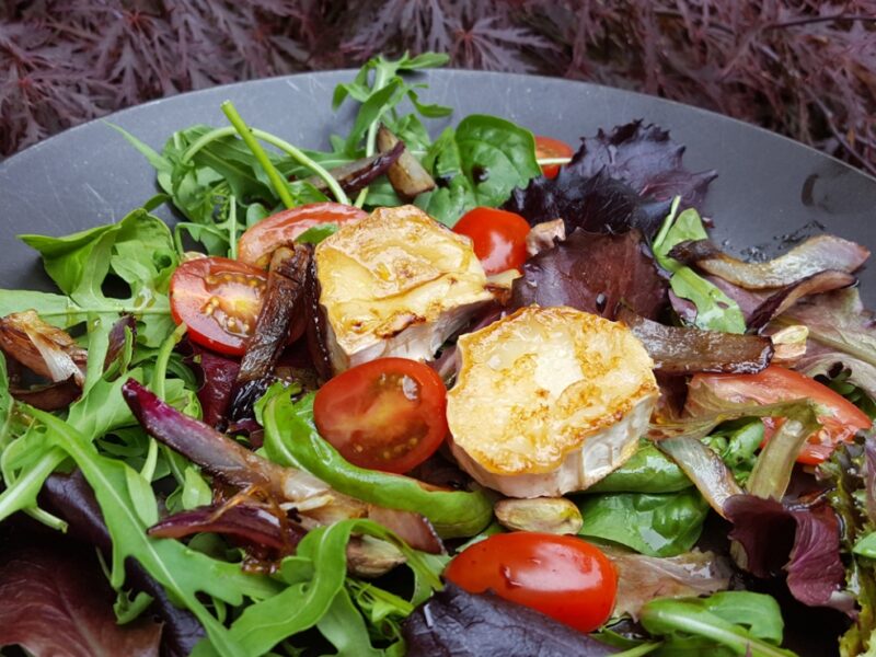 Maple glazed Goat’s cheese salad