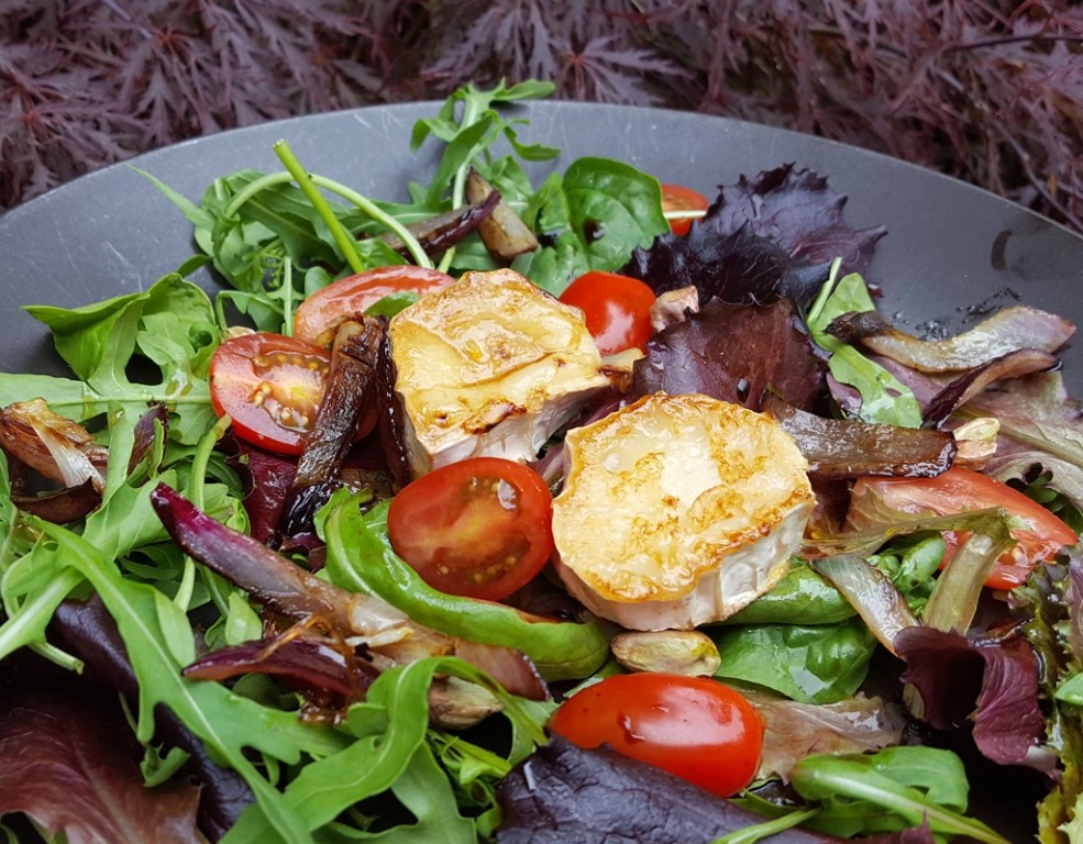 Maple glazed Goat’s cheese salad