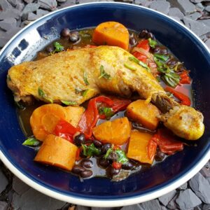 Chicken and beans paprika stew