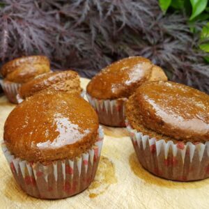 Elderflower and almond muffins