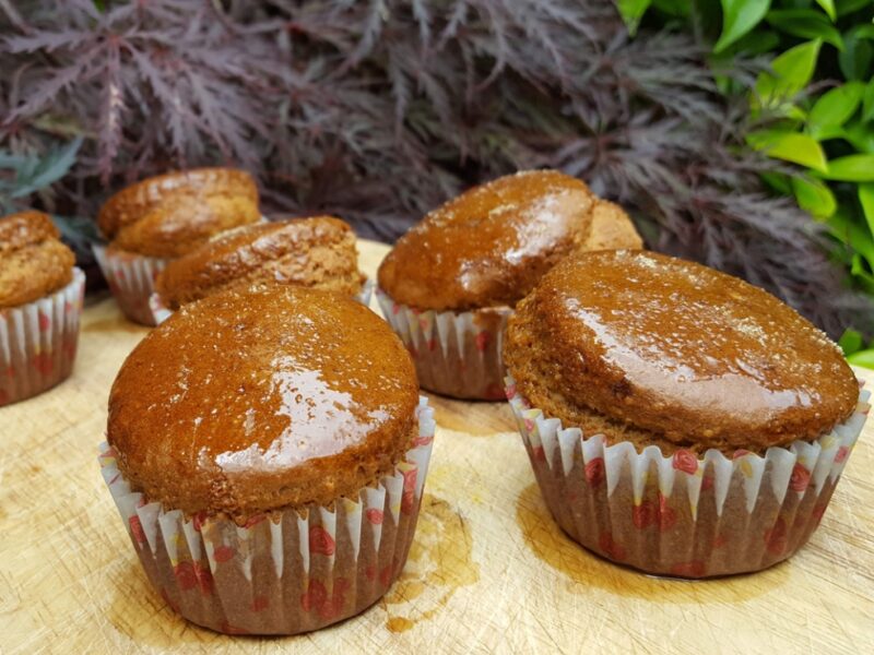 Elderflower and almond muffins