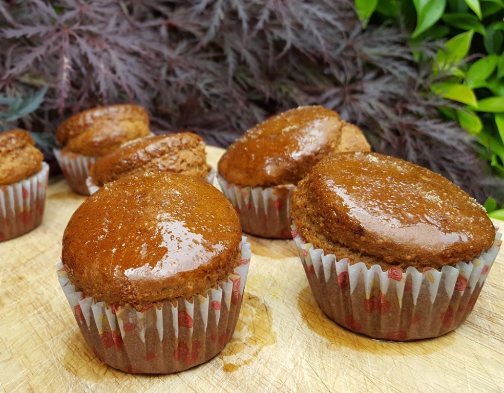 Elderflower and almond muffins