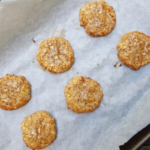 Elderflower, coconut and banana oat cookies