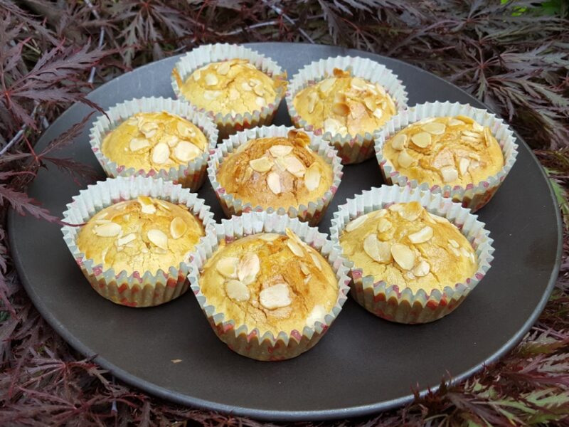 Gluten-free almond and elderflower cupcakes