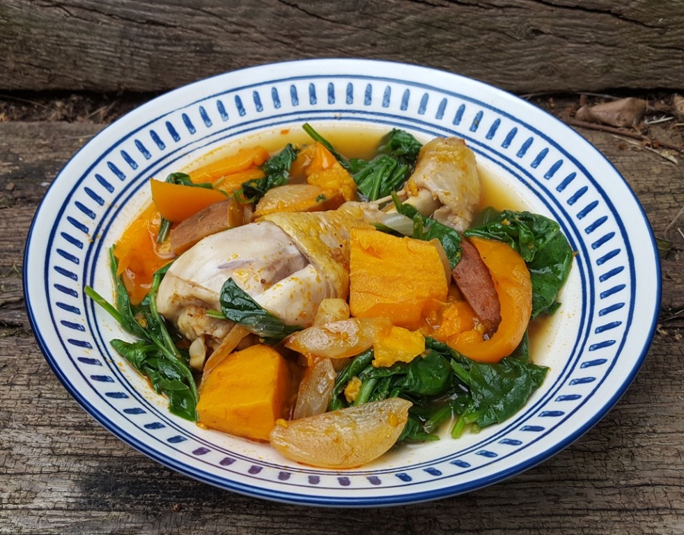 Harissa Chicken and sweet potato stew