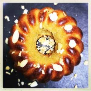 Almond and elderflower mini bundt cakes