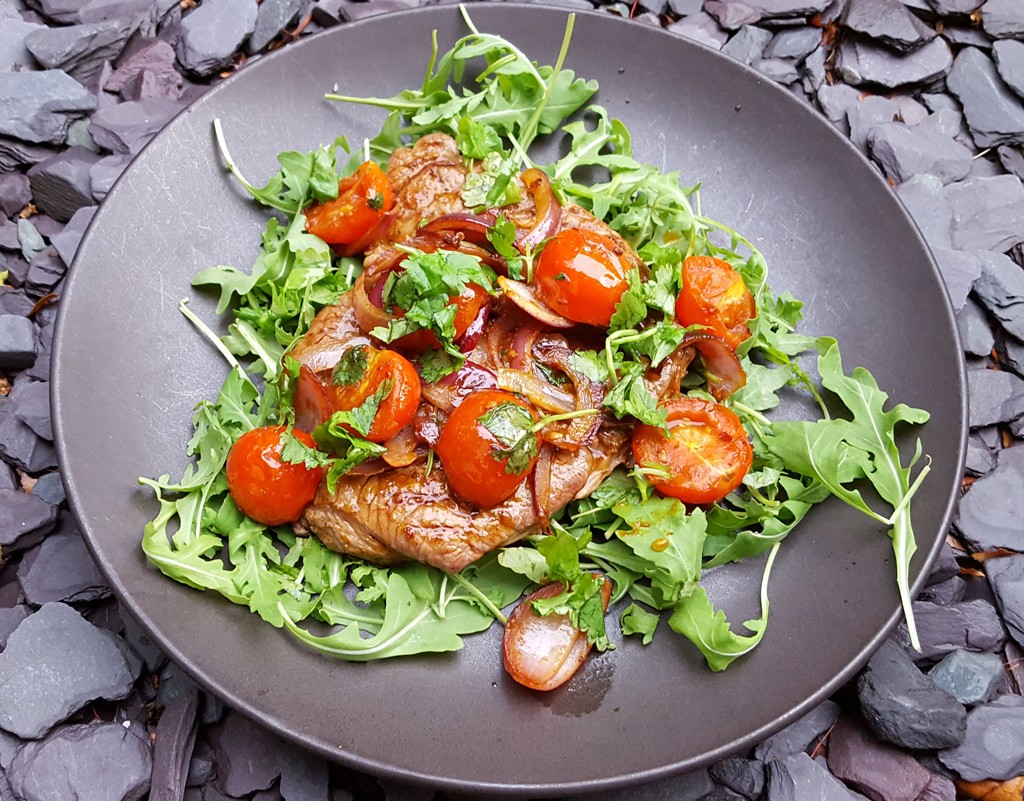 Chipotle steak with salsa