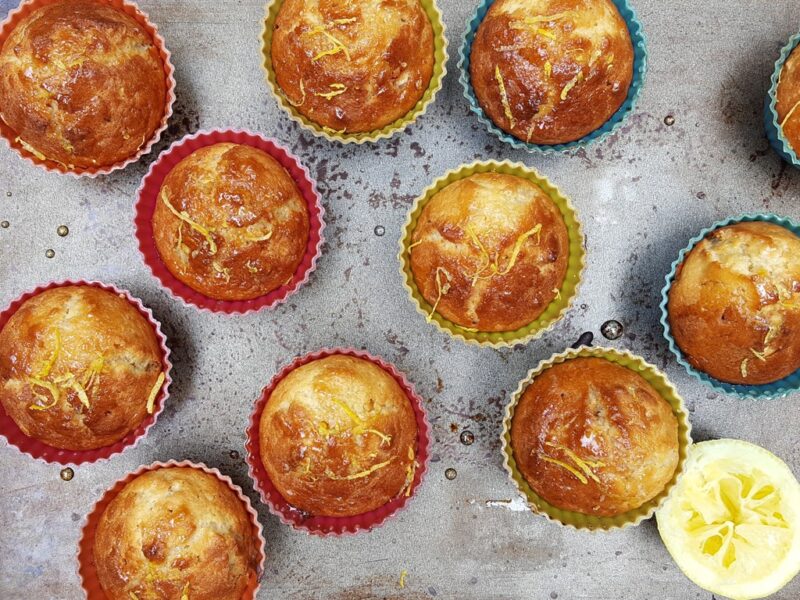 Zesty Elderflower oat muffins