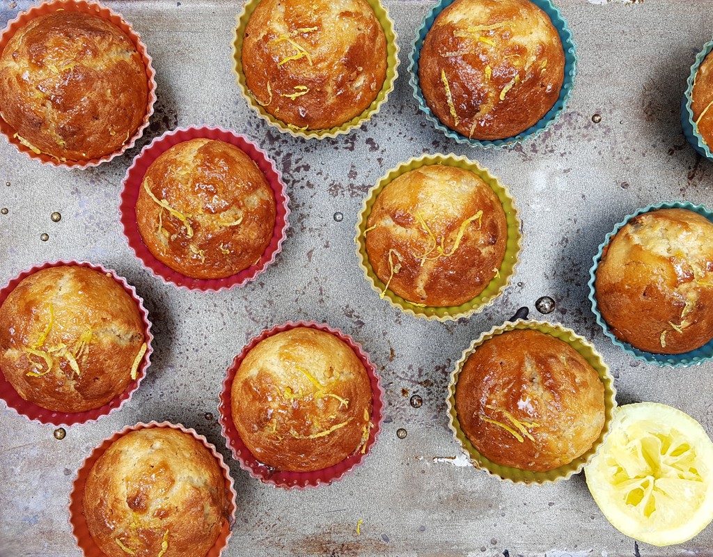 Zesty Elderflower oat muffins