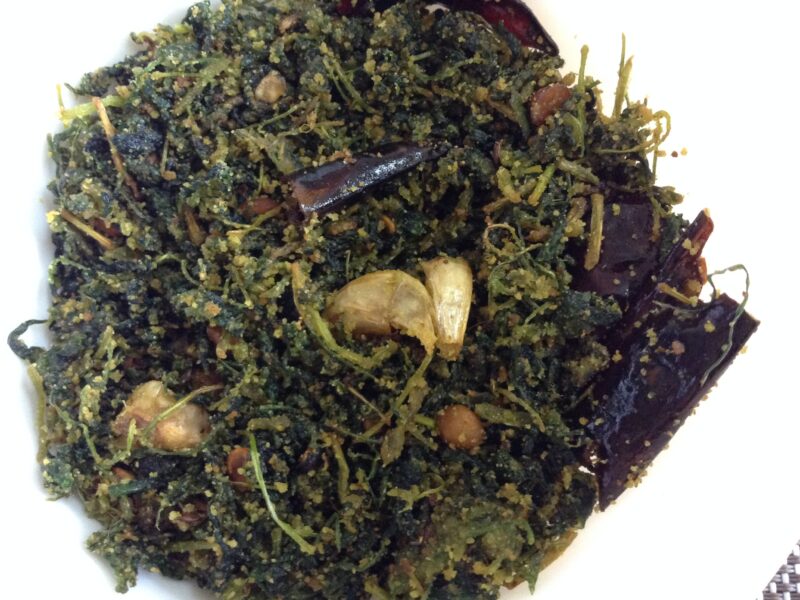 Methi (fenugreek leaves) fry