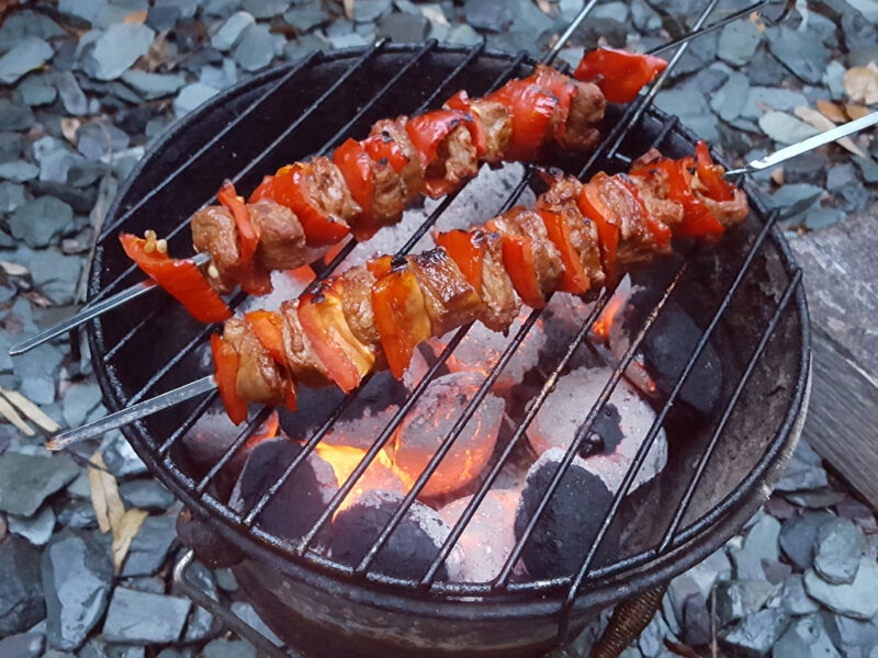 Harissa Lamb skewers