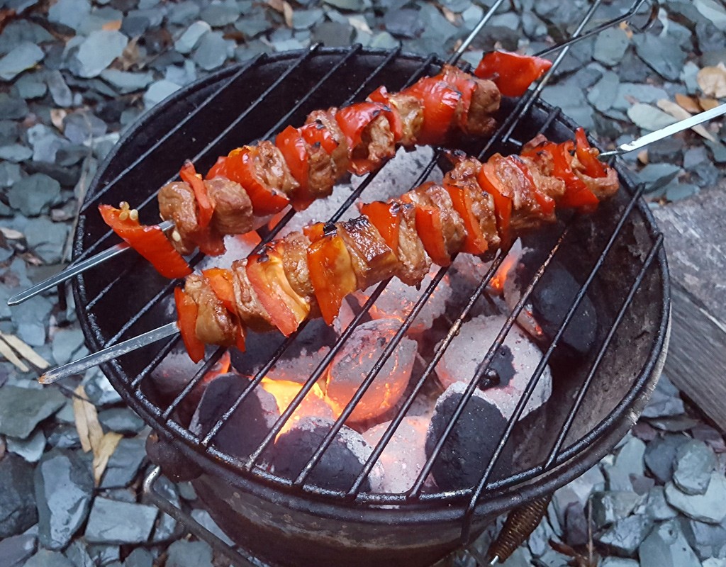 Harissa Lamb skewers