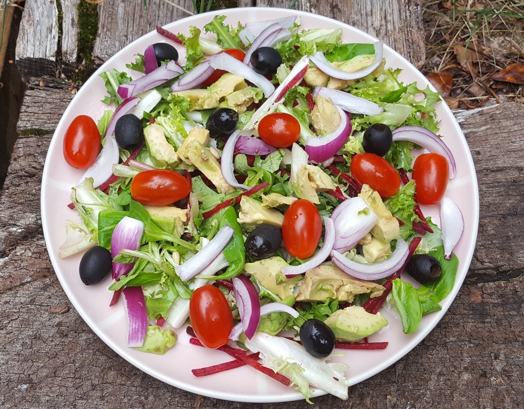 Healthy avocado salad