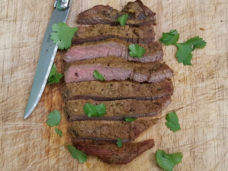 Indian spiced minute steak