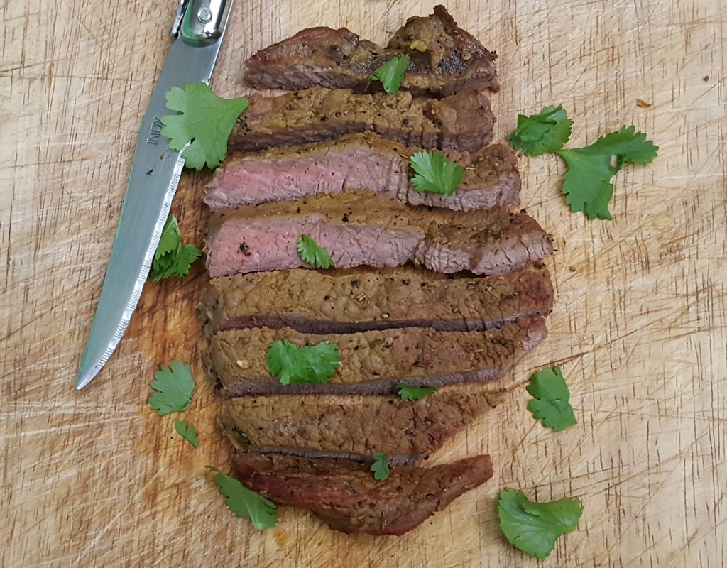 Indian spiced minute steak