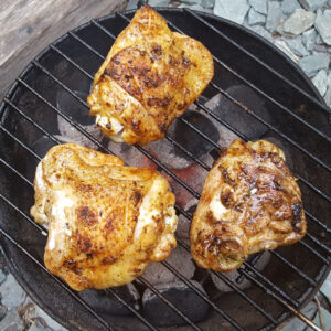 Paprika-Kefir marinated chicken thighs