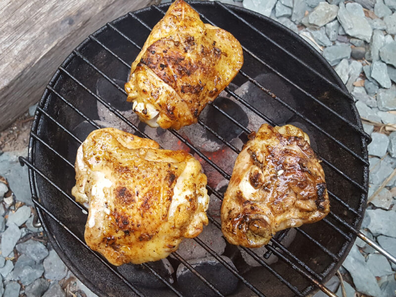 Paprika-Kefir marinated chicken thighs