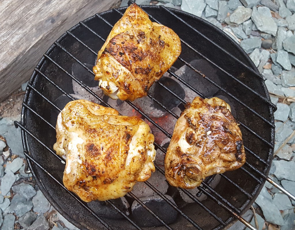 Paprika-Kefir marinated chicken thighs