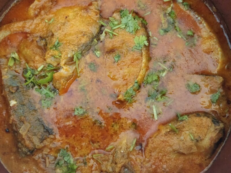 Salmon fish curry