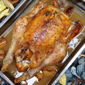 Apple and Cider roasted chicken