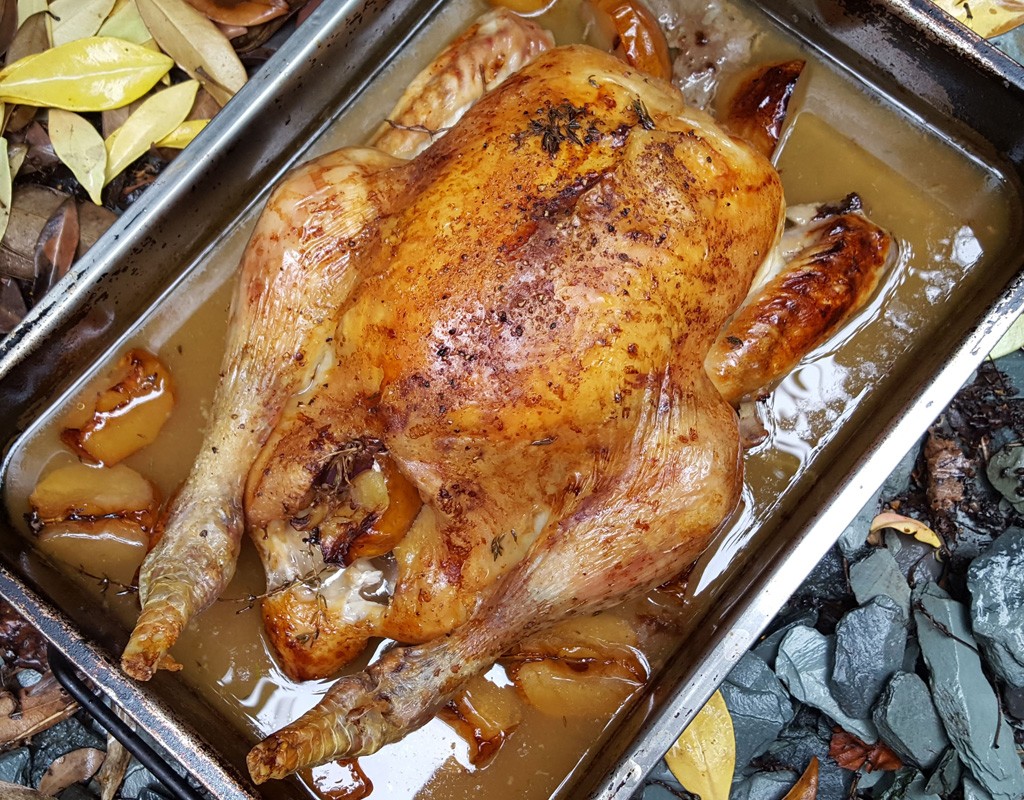 Apple and Cider roasted chicken