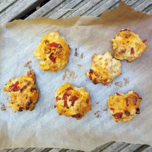 Mini Chorizo and grilled pepper scones