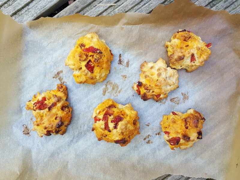 Mini Chorizo and grilled pepper scones